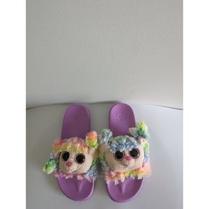 TY Beanie Boos 2018 Girls Rainbow Plush SLIDES / SLIPPERS / SHOES Sz 5-7
